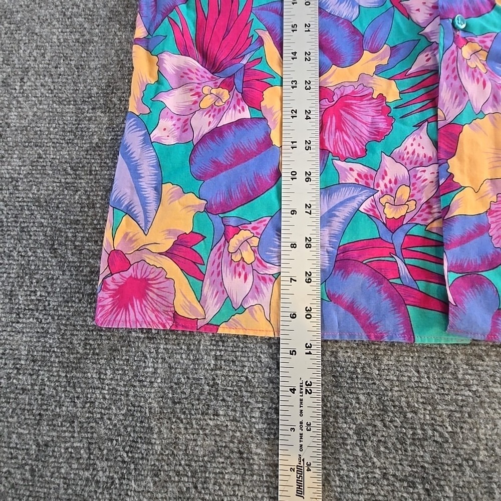Vintage Wrangler Shirt Mens Large Multi Color Floral All Over Print USA Made - Picture 3 of 9